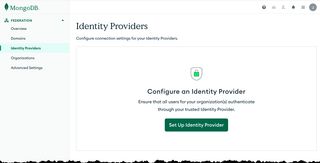 Bild som visar MongoDB Federation start