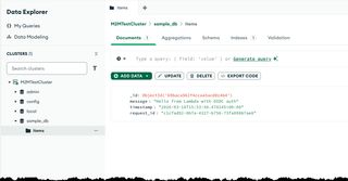 Bild som visar MongoDB-testdata