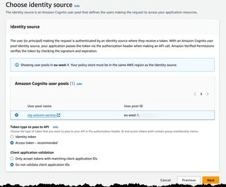 Console showing IDP source