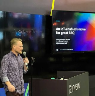 Me on stage at reInvent 2022