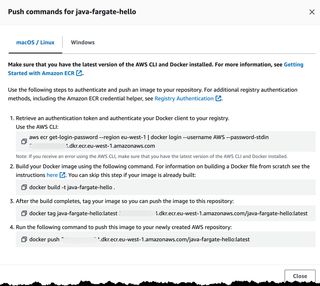 Image showing ecr image push command.