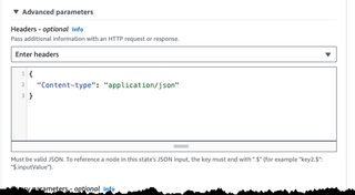 Image showing the slack StepFunction headers.