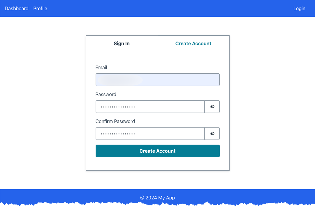 Image showing login page