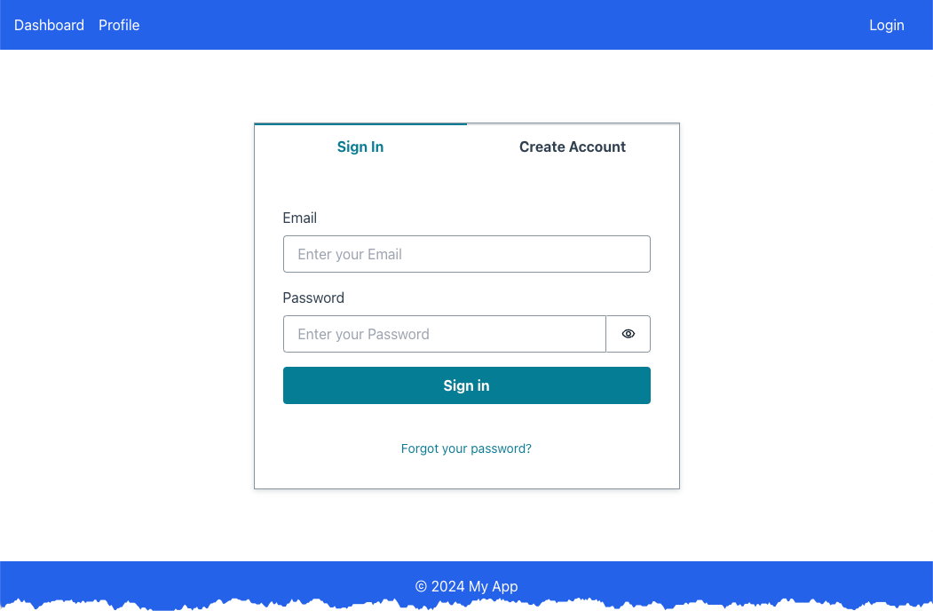 Image showing login page